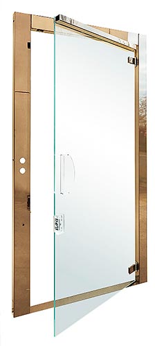 Panoramic doors made of glass for lift